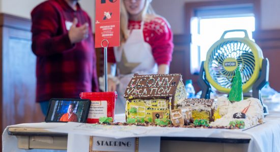 Completed Gingerbread House display in the 2023 Winter Holiday Celebration